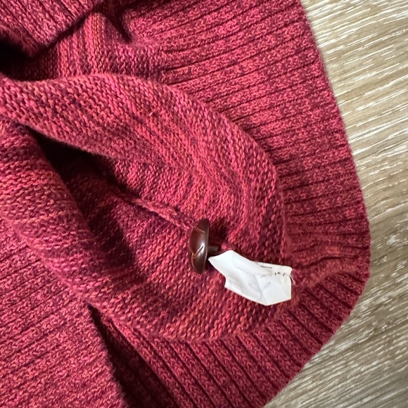 Jeanne Pierre Cowl Neck Sweater 100% Cotton Sz L Decorative Button on Neck EUC - Picture 4 of 8
